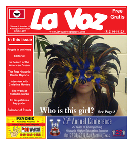 La Voz De Austin Octoberber, 2011 Back.Pmd