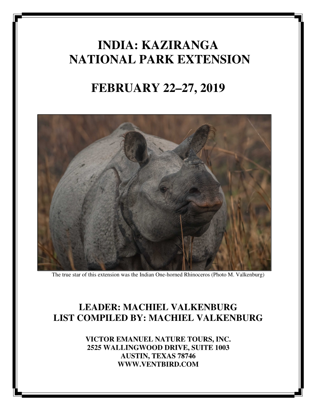 India: Kaziranga National Park Extension