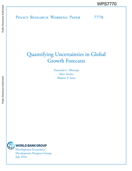 Quantifying Uncertainties in Global Growth Forecasts