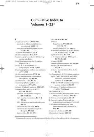 B1243 Vol-1Œ25 Cumulative Index.Qxd