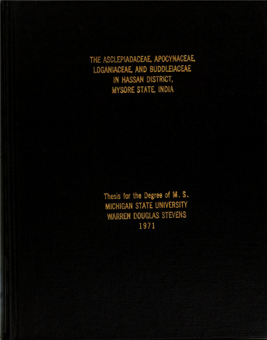 Thesis for the Degree MM. 3. ' WARREN DOUG STEVENS