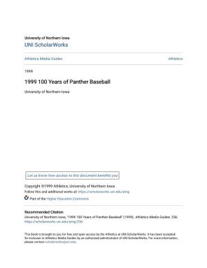 1999 100 Years of Panther Baseball