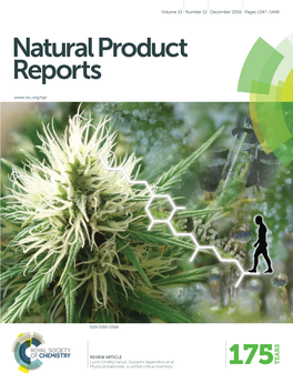 Phytocannabinoids: a Uniﬁ Ed Critical Inventory Natural Product Reports