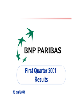 First Quarter 2001 Results