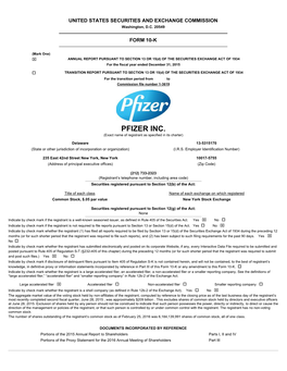 PFIZER INC. (Exact Name of Registrant As Specified in Its Charter)