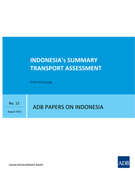 Indonesia's Summary Transport Assessment