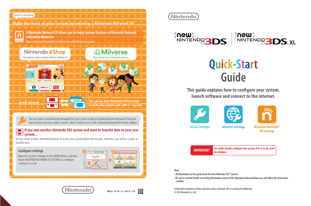 New Nintendo 3DS/3DS XL Quick Start Guide