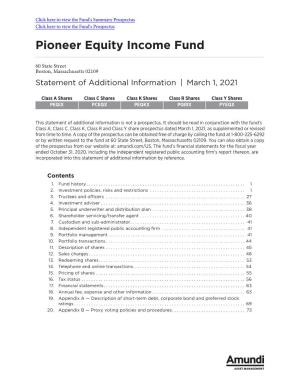 Pioneer Equity Income Fund