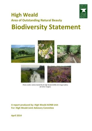 Biodiversity Statement