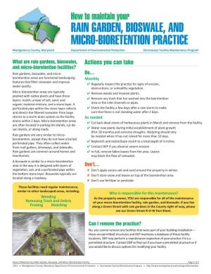 How to Maintain Your Rain Garden, Bioswale, and Micro-Bioretention