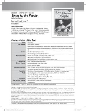 Songs for the People