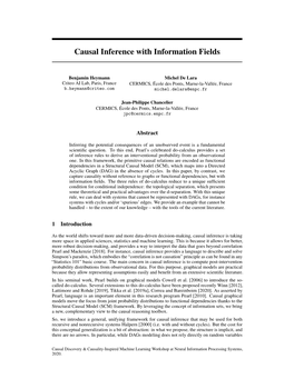 Causal Inference with Information Fields