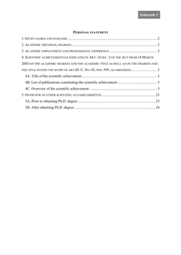 Załącznik 3 1. GIVEN NAMES and SURNAME