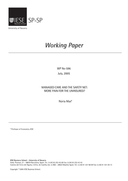 Working Paper