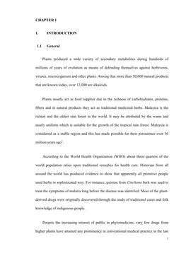 CHAPTER 1 1. INTRODUCTION 1.1 General Plants Produced a Wide