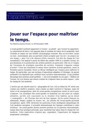 Article Espacestemps.Net – Format PDF | Espacestemps.Net