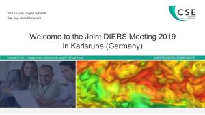 Welcome to the Joint DIERS Meeting 2019 in Karlsruhe (Germany)