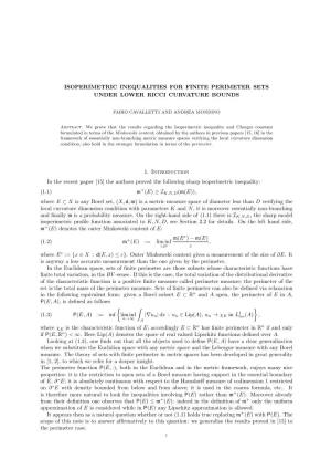 Isoperimetric Inequalities for Finite Perimeter Sets Under Lower Ricci Curvature Bounds