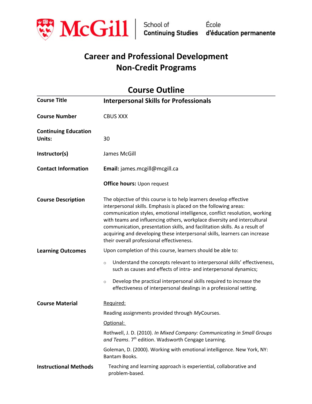 Career and Professional Development