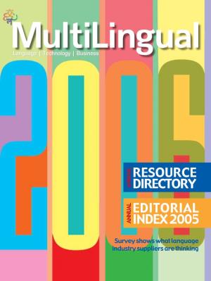 Resource Directory Editorial Index 2005
