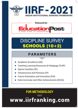 EDUCATION POST | January 2021 | 39 IIRF SCHOOL of PERFORMANCE (10+2) : OVERALL