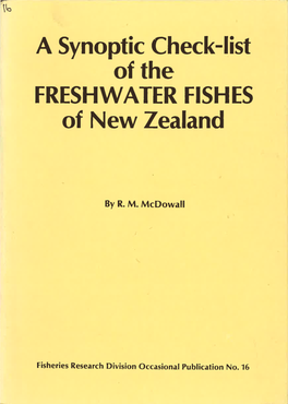 Of the TRESHWATER FISHES of New Zealand