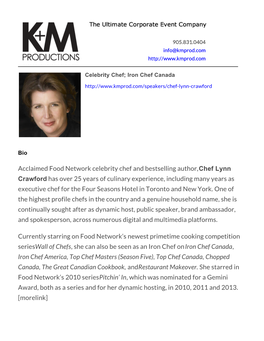 Lynn Crawford | Speaker | Celebrity Chef