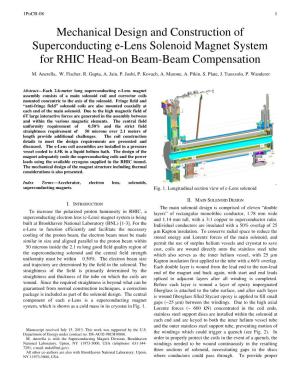 Mechanical Design and Construction of Superconducting E-Lens Solenoid Magnet System for RHIC Head-On Beam-Beam Compensation