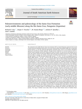 Journal of South American Earth Sciences 109 (2021) 103296