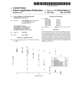 (12) Patent Application Publication (10) Pub. No.: US 2010/0158968 A1 Panitch Et Al