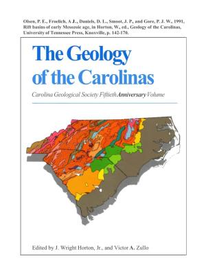 The Geology of the Carolinas Carolina Geological Society Fiftieth Anniversary Volume