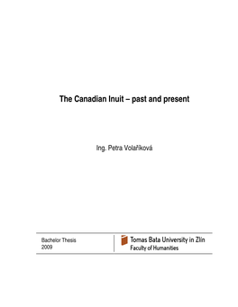 The Canadian Inuit – Past and Present