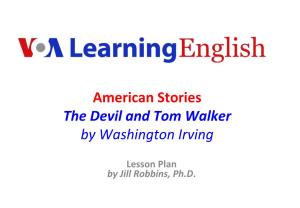 American Stories the Devil and Tom Walker by Washington Irving