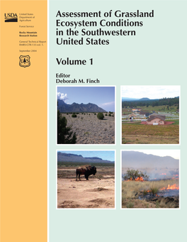 Assessment of Grassland Ecosystem Conditions in the Southwestern United States