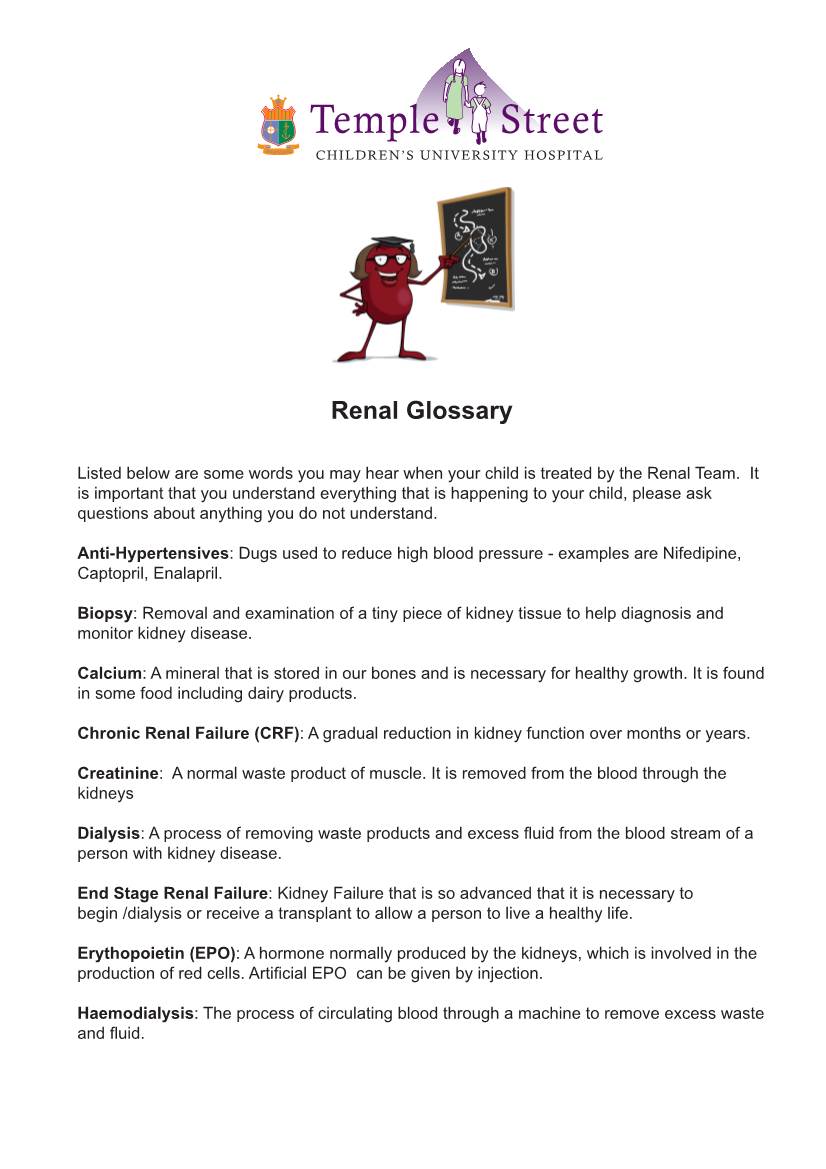 Renal Glossary
