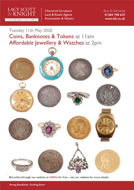 Coins, Banknotes & Tokens at 11Am Affordable Jewellery & Watches At