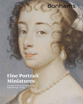 Fine Portrait Miniatures, Knightsbridge, London, Thursday 21 November 2013