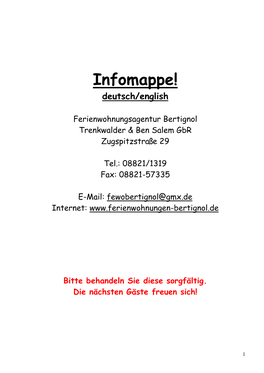 Infomappe! Deutsch/English