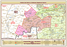 Limpopo Proposed Main Seat / Sub District Within the Proposed Magisterial District Tshitale Sub District of Makhado Magisterial