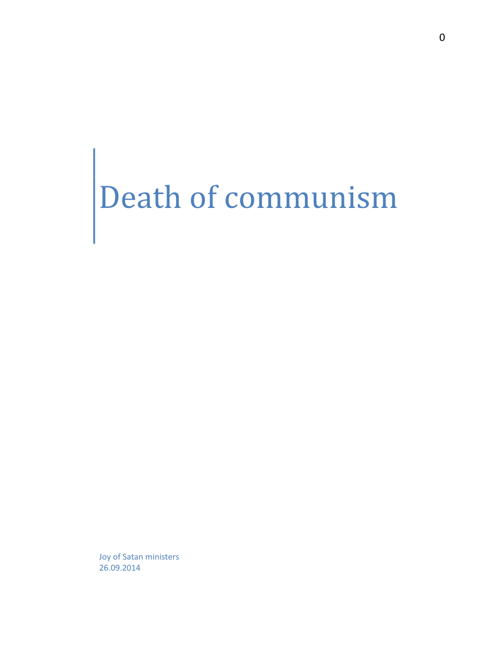 Death of Communism Part 1