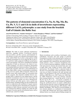 Articles (Newman and Unger, 2003; Rainbow, 1995; Cumulation in Shells