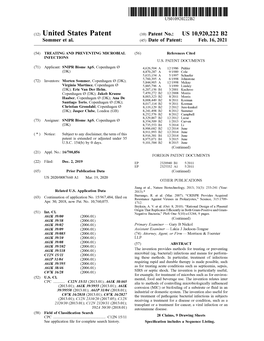 (ΐ2) United States Patent (ΐο) Patent No.: US 10,920,222 Β2 Sommer Et Al
