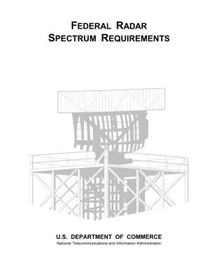 Federal Radar Spectrum Requirements