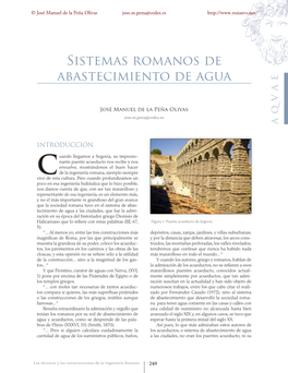 Sistemas Romanos De Abastecimiento De Agua