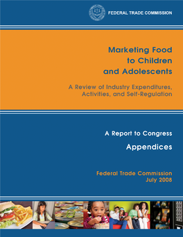 Marketing Food to Children and Adolescents