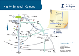 Map to Semenyih Campus