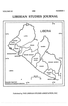 Liberian Studies Journal