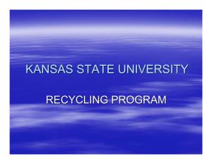 KSU Recycling History 99 to 12