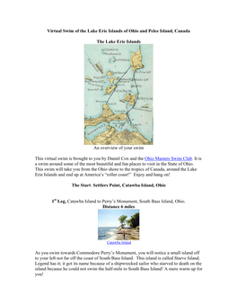Ohio: Virtual Swim of the Lake Erie Islands of Ohio and Pelee Island