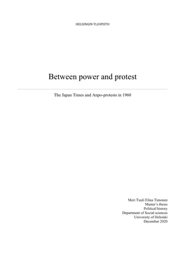 Between Power and Protest